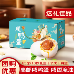 源春 Yuanchun 源春 高邮特产咸鸭蛋 65g*10枚