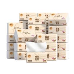 清风 原木纯品 抽纸320张4层80抽30包面巾纸亲肤卫生纸批发整箱 4层 80抽*30包
