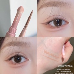 苏野 双头卧蚕笔眼线笔自然提亮高光阴影二合一持久防水不晕染化妆师专