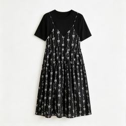 莎妮朵罗 大码女装 碎花连衣裙