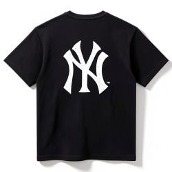 NEW ERA [NEWERA]纽亦华正品夏爆款式黑色NY腰果花印花潮流运动T恤男女款