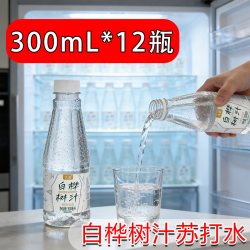 久如 饮品白桦树汁苏打水整箱12瓶0糖0脂夏日批发保质期健康饮用纯净