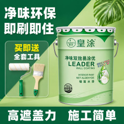 皇涂乳胶漆内墙面漆防潮防霉涂料净味环保家装水漆出租屋翻新自刷白色 白色