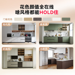 WZGL 在线定制整体厨房橱柜一体包安装厨柜都市晨光橱柜套餐含厨电 橱柜在线定制按米计价（1099元/米）