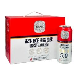 科威精酿  德式 5.0原浆白啤酒 500mL*12罐 整箱装