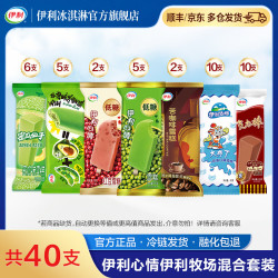 伊利 绿豆红豆毛豆牛油果 冰淇淋雪糕 40支（共2490g）
