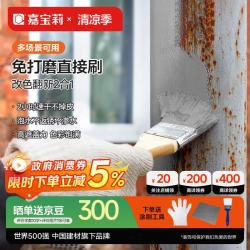 嘉宝莉 防锈漆免除锈免打磨防腐水性金属漆改色漆彩钢瓦翻新专用油漆涂料浅灰1kg