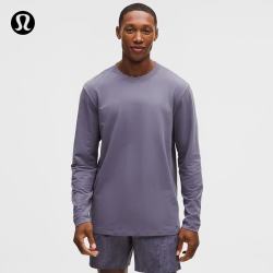 lululemon 丨Zeroed In 男士运动长袖 T 恤 LM3F93S 葡萄朦胧紫 XS