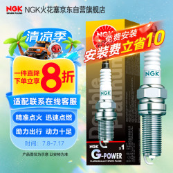 NGK 双铂金火花塞 PLTR5BGP13G 1支装