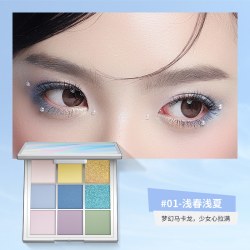 SHEDELLA 梦幻九色新款绿色眼影盘粉色春夏季日常淡妆色系彩妆