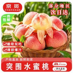 京觅 山东蒙阴突围水蜜桃 净重 &4.5斤大果 & 单果150g+ 水果源头直发包邮 &