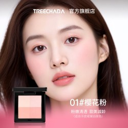TREECHADA 泰国进口四色腮红盘女高光修容提亮日常淡妆显气色正品官方旗舰店