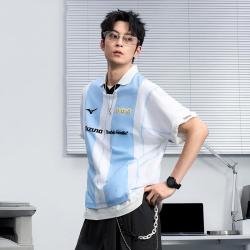 美津浓 新足球短袖POLO衫troublesmile联名