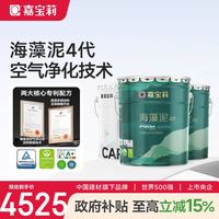 嘉宝莉 海藻泥四代乳胶漆墙面漆家用环保油漆涂料60kg底面套装可调色