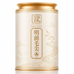 万品珍（VANPIMZEM）茶叶绿茶毛尖茶 2026新茶明前特级信阳原产嫩芽浓香茶叶罐装100g