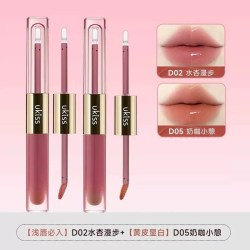 ukiss 双头唇釉2支口红不沾杯裸