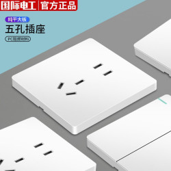国际电工 M86型 开关插座面板 10A 白色
