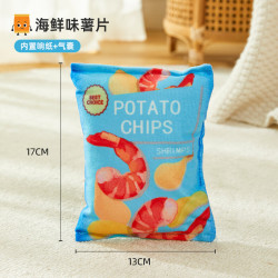 三栖虎 宠物仿真薯片宠物发声玩具