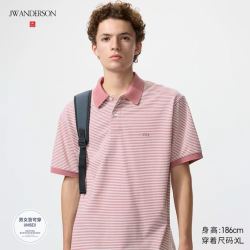 优衣库 快干POLO衫/短袖/条纹优衣库男装女装合作款/T恤485566