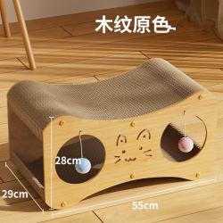 三栖虎 多功能猫抓板双层猫屋猫窝逗猫球