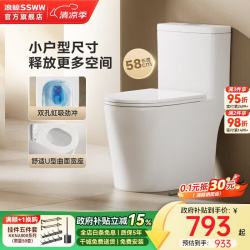浪鲸 卫浴马桶家用一体坐便器缓降易拆盖板虹吸式座便器节水卫生间