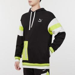 PUMA 男款复古撞色吸睛柔软舒适休闲连帽休闲卫衣 RETRO