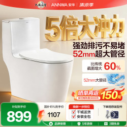 安华 NL317-GL 坐便器 700mm*382mm*700mm 白色