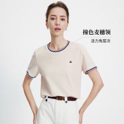 navigare 意大利小帆船防蚊虫休闲t恤女士短袖2026年夏季最新款圆领体恤衫 栀子白 M
