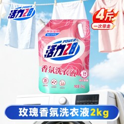 活力28 洗衣液 2kg*1袋 玫瑰香