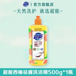 超能 Supercan 超能 1kg白桃苏打洗洁精 家用果蔬清洗洁 500g*1瓶