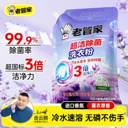 老管家 超洁除菌洗衣粉 强效去渍除菌 1000g