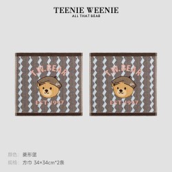 TEENIE WEENIE TeenieWeenie小熊纱布纯棉方巾 菱形蓝 34x34cm