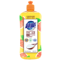 超能 洗洁精离子去油 柠檬西柚 家用清洗剂 500g