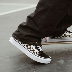 VANS OLD SKOOL 黑白经典OS棋盘格男女情侣休闲帆布滑板鞋