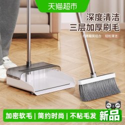 太太乐家居 DFR-28595 扫把簸箕组合套装 军绿色 pp+不锈钢+PET 客厅卧室适用