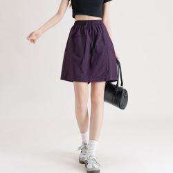 爱依莲 工装短裙裤女薄款轻盈透气高腰A字显瘦短裤裙裤女