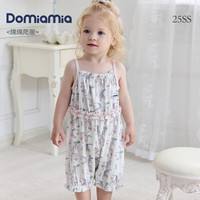 DOMIAMIA 婴儿连体衣吊带哈衣夏季薄款纯棉男女宝宝衣服外出可爱短爬夏装 莱歌风铃 73cm