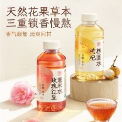 二次方 玫瑰红豆薏米水 枸杞桂圆养生水饮品 0糖0脂0卡 无糖植物饮料整箱 500ml*15瓶