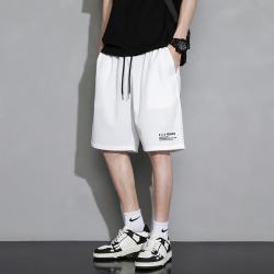 楠飞华裳 男士冰丝速干篮球裤  五分运动裤  K181-白色 5XL