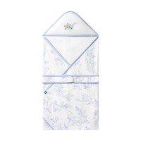 babycare 初生婴儿全棉抱被 金标有机棉 浮雕蓝 90*90cm