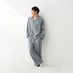 無印良品 MUJI 莱赛尔棉 男式长袖睡衣套装