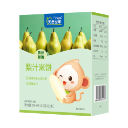 天然世家 梨汁小米米饼 婴幼儿辅食零食