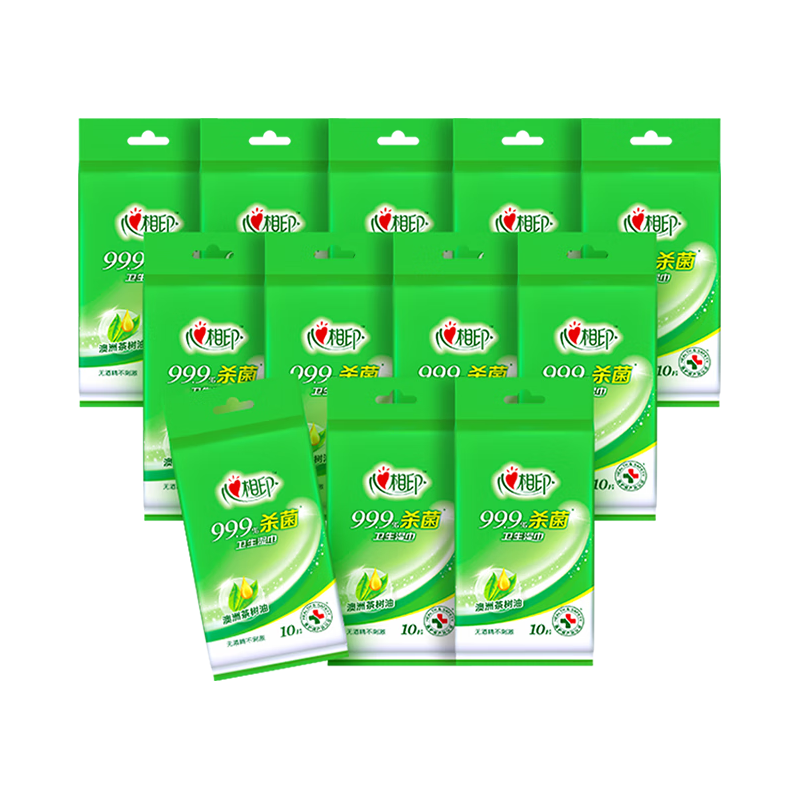 心相印 杀菌湿巾 99.9%杀菌 10片*12包