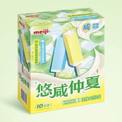 明治 青柠咸奶油味雪糕、生椰咸奶油味雪糕 48g*10支 彩盒装