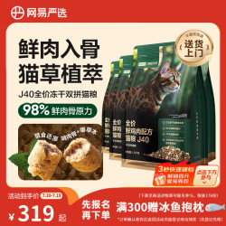 网易严选 生骨肉主食冻干 猫粮  1.5kg*4