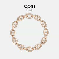 APM Monaco 玫瑰金色 Maille Marine手链 水手链环手饰环扣叠戴礼物