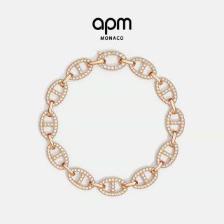 APM Monaco 玫瑰金色 Maille Marine手链 水手链环手饰环扣叠戴礼物