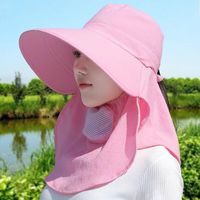 赫卡维 棉质防晒帽女中老年遮阳