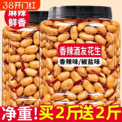 益田馨 鬼花生500g袋装下酒菜香辣油炸花生米年货零食小吃麻辣椒盐酒原味