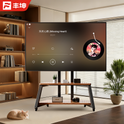 FENGKUN 电视机移动支架落地电视柜家商用55/65/75/85寸通用艺术立式推车